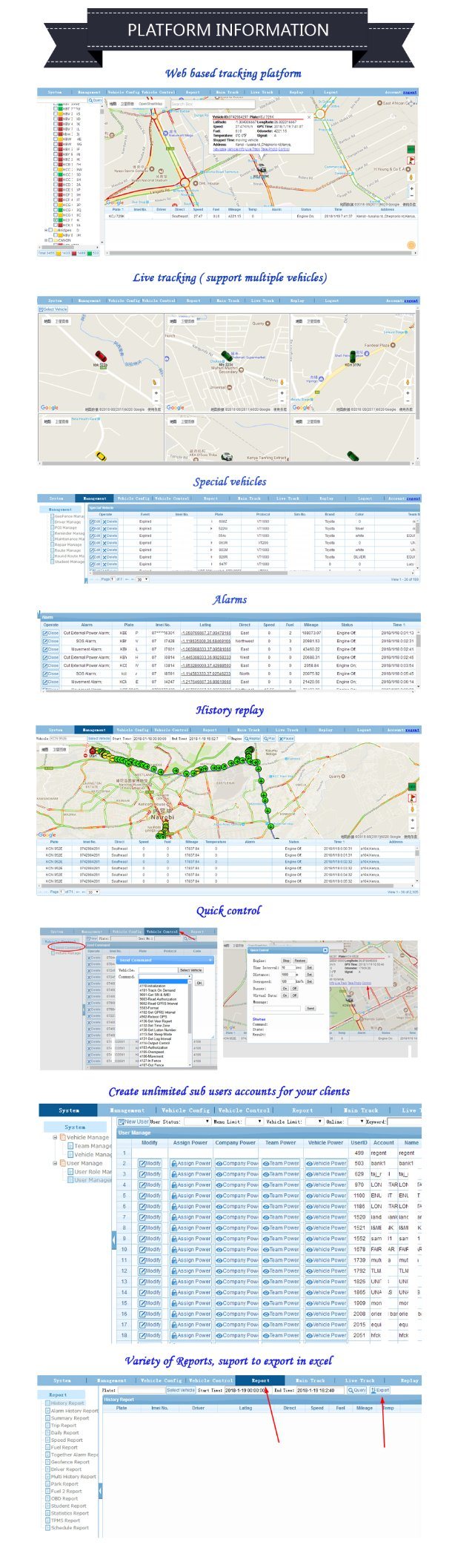 오픈 소스 코드 / 앱과 화물 차량 관리 구글 GPS 추적 시스템 플랫폼